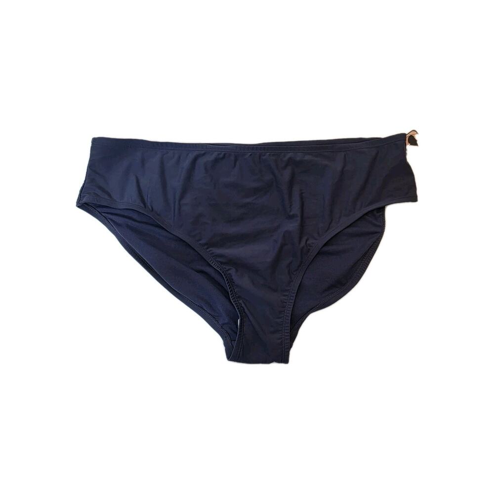 Time And Tru Womens Peri Night Blue Mid Rise Bathing Suit Bottom 2X 20W 22W